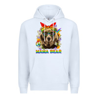 White Mama Bear Pride LGBTQ+ Premium Hoodie - BundleAndBundleShop