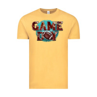 Vintage Mustard game day football Vintage Tee - BarkalooDesign