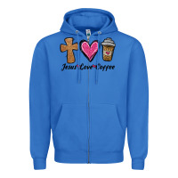 True Royal jesus love coffee Zipper Hoodie - Jasminsmagicworld