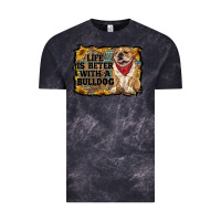 Cloud Black life is better with a bulldog Vintage Tee - RanaPortraitStore