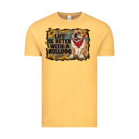 Vintage Mustard life is better with a bulldog Vintage Tee - RanaPortraitStore