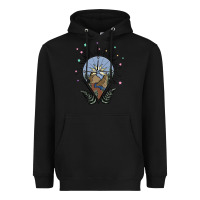 Black compass with mountain Heavyweight Hoodie - MaliasSmallBusiness