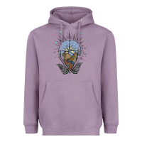 Lavender compass with mountain Heavyweight Hoodie - MaliasSmallBusiness