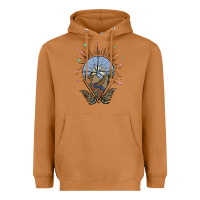 Meerkat compass with mountain Heavyweight Hoodie - MaliasSmallBusiness