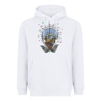 White compass with mountain Heavyweight Hoodie - MaliasSmallBusiness
