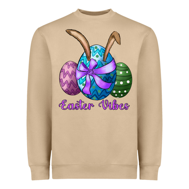 Easter Bunny Ear Eggs Easter Vibes Heavyweight Sweatshirt by RanaPortraitStore | Teevron