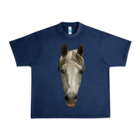 Navy horse head Urban Heavy Tee - RanaPortraitStore
