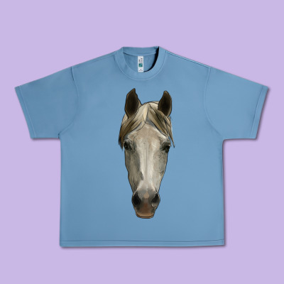 Horse Head Urban Heavy Tee Designed By Ranaportraitstore