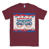 Burgundy American dude Classic Tee - HRA Design Shop