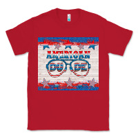 Red American dude Classic Tee - HRA Design Shop