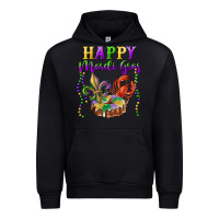 Black happy mardi gras fleur de lis king cake crawfish Urban Hoodie - RanaPortraitStore