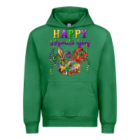 Emerald happy mardi gras fleur de lis king cake crawfish Urban Hoodie - RanaPortraitStore