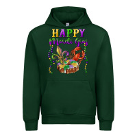 Forest Green happy mardi gras fleur de lis king cake crawfish Urban Hoodie - RanaPortraitStore