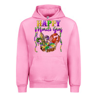 Fuchsia Pink happy mardi gras fleur de lis king cake crawfish Urban Hoodie - RanaPortraitStore