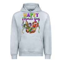 Heather Grey happy mardi gras fleur de lis king cake crawfish Urban Hoodie - RanaPortraitStore