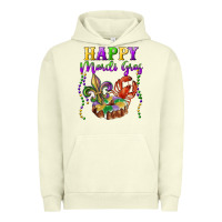 Pigment Pistachio happy mardi gras fleur de lis king cake crawfish Urban Hoodie - RanaPortraitStore