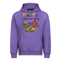 Happy Mardi Gras Fleur De Lis King Cake Crawfish Urban Hoodie | Teevron