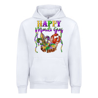 White happy mardi gras fleur de lis king cake crawfish Urban Hoodie - RanaPortraitStore