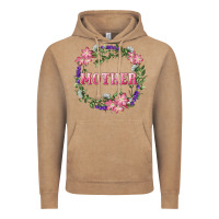 Vintage Coffee Mother With Floral Wreath Vintage Hoodie - RanaPortraitStore