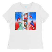 American Flag  And America Ladies Tee | Teevron