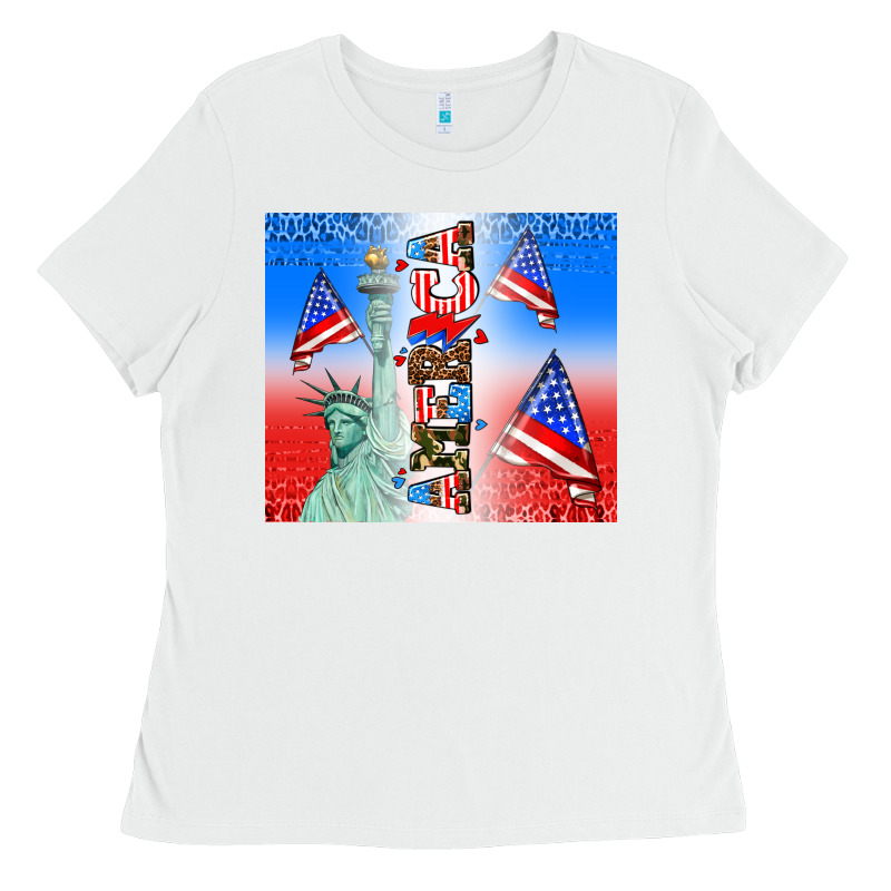 American Flag  And America Ladies Tee by AdoDesignShop | Teevron