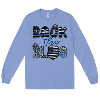 Colony Blue back the blue1 Long Sleeve Tee - CowhideDigitalArt