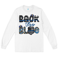White back the blue1 Long Sleeve Tee - CowhideDigitalArt