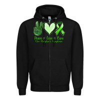 Black peace love cure non hodgkin's lymphoma Zipper Hoodie - Jasminsmagicworld