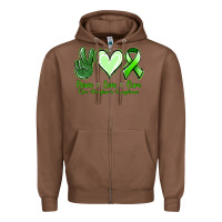 Chestnut peace love cure non hodgkin's lymphoma Zipper Hoodie - Jasminsmagicworld