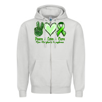 Dove Grey peace love cure non hodgkin's lymphoma Zipper Hoodie - Jasminsmagicworld