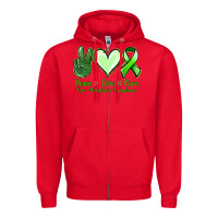 Peace Love Cure Non Hodgkin's Lymphoma Zipper Hoodie | Teevron