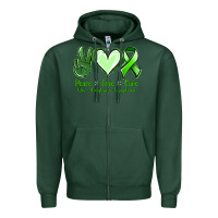 Sports Green peace love cure non hodgkin's lymphoma Zipper Hoodie - Jasminsmagicworld