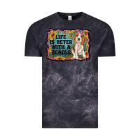 Cloud Black life is better with a beagle Vintage Tee - RanaPortraitStore