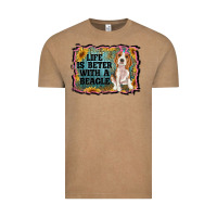 Vintage Coffee life is better with a beagle Vintage Tee - RanaPortraitStore