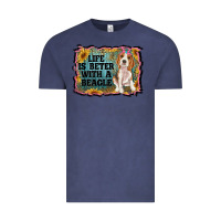 Vintage Denim life is better with a beagle Vintage Tee - RanaPortraitStore