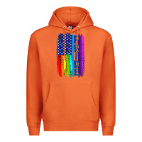 Carrot Pride LGBTQ+ American Flag Premium Hoodie - BundleAndBundleShop