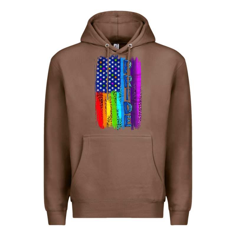 Pride Lgbtq+ American Flag Premium Hoodie by BundleAndBundleShop | Teevron