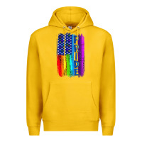 Lemon Pride LGBTQ+ American Flag Premium Hoodie - BundleAndBundleShop