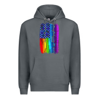 Rock Pride LGBTQ+ American Flag Premium Hoodie - BundleAndBundleShop