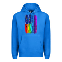 True Royal Pride LGBTQ+ American Flag Premium Hoodie - BundleAndBundleShop