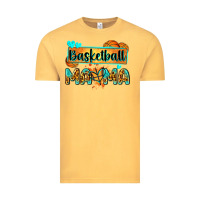Vintage Mustard basketball mama with leopard Vintage Tee - Zillion Design Studio