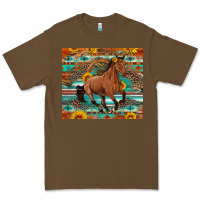 Cacao galloping horse aztec sunflower Premium Tee - Artiststas