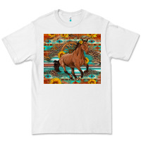 White galloping horse aztec sunflower Premium Tee - Artiststas