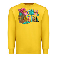 Lemon cow girl western boots Premium Sweatshirt - MaliasSmallBusiness