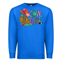 Cow Girl Western Boots Premium Sweatshirt | Teevron