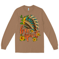 Toasted Coconut free spirit sunflower and indian headdress Long Sleeve Tee - HRA Design Shop