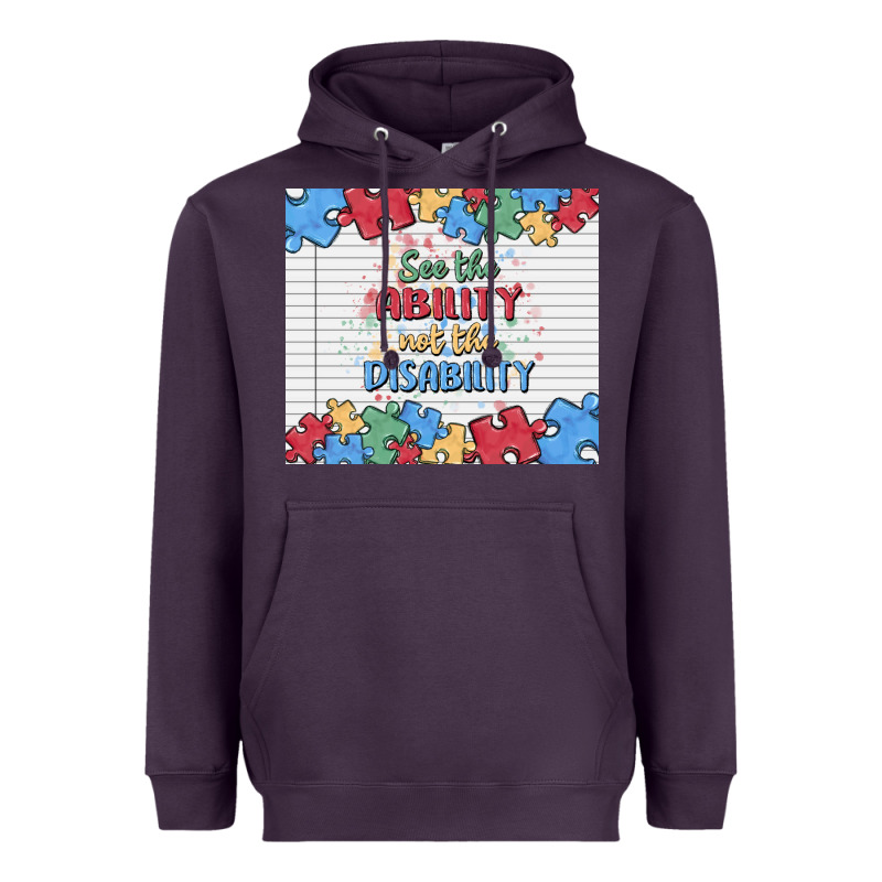 See The Ability Not The Disability Heavyweight Hoodie by MaliasSmallBusiness | Teevron