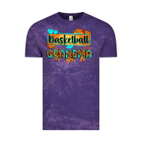 Cloud Purple basketball grandma with leopard Vintage Tee - Zillion Design Studio