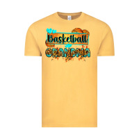Vintage Mustard basketball grandma with leopard Vintage Tee - Zillion Design Studio
