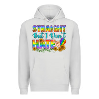 Dove Grey LGBTQ+ Straight But I Don't Hate Premium Hoodie - BundleAndBundleShop